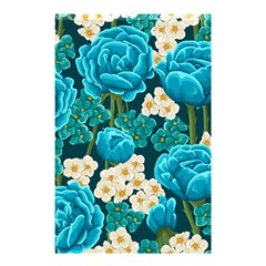 Light Blue Roses And Daisys Shower Curtain 48  X 72  (small)  by Bigfootshirtshop