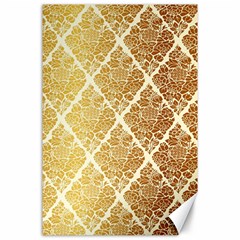 Vintage,gold,damask,floral,pattern,elegant,chic,beautiful,victorian,modern,trendy Canvas 24  X 36  by NouveauDesign