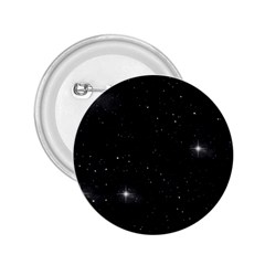 Starry Galaxy Night Black And White Stars 2 25  Buttons by yoursparklingshop