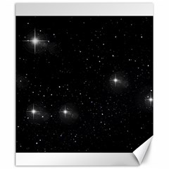 Starry Galaxy Night Black And White Stars Canvas 20  X 24   by yoursparklingshop