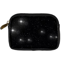 Starry Galaxy Night Black And White Stars Digital Camera Cases by yoursparklingshop