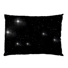 Starry Galaxy Night Black And White Stars Pillow Case (two Sides) by yoursparklingshop