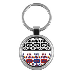 Bulgarian Folk Art Folk Art Key Chains (round)  by Celenk