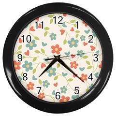 Abstract Art Background Colorful Wall Clocks (black) by Celenk