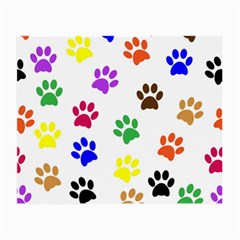 Pawprints Paw Prints Paw Animal Small Glasses Cloth (2-side) by Celenk