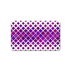 Pattern Square Purple Horizontal Magnet (name Card) by Celenk