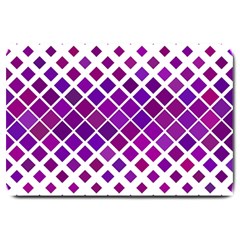 Pattern Square Purple Horizontal Large Doormat  by Celenk
