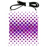 Pattern Square Purple Horizontal Shoulder Sling Bags Front