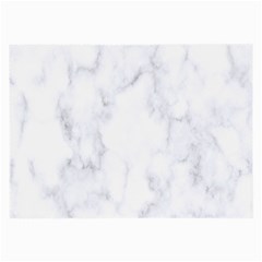 Marble Texture White Pattern Large Glasses Cloth (2-side) by Celenk