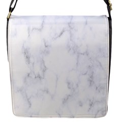 Marble Texture White Pattern Flap Messenger Bag (s) by Celenk