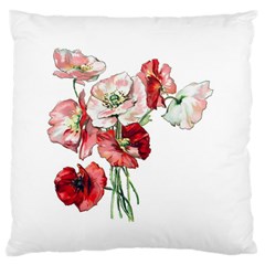 Flowers Poppies Poppy Vintage Large Cushion Case (two Sides)