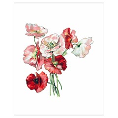 Flowers Poppies Poppy Vintage Drawstring Bag (small) by Celenk