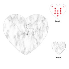 White Background Pattern Tile Playing Cards (heart)  by Celenk