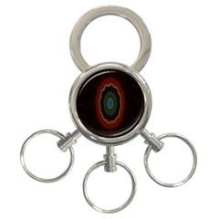 Cosmic Eye Kaleidoscope Art Pattern 3-ring Key Chains by Celenk