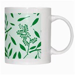 Leaves Foliage Green Wallpaper White Mugs Right