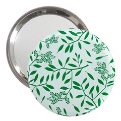 Leaves Foliage Green Wallpaper 3  Handbag Mirrors by Celenk