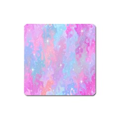 Space Psychedelic Colorful Color Square Magnet by Celenk