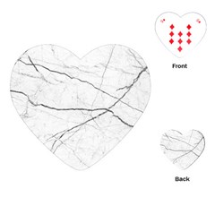 White Background Pattern Tile Playing Cards (heart)  by Celenk