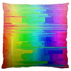 Colors Rainbow Chakras Style Standard Flano Cushion Case (one Side) by Celenk