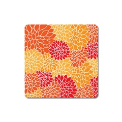 Abstract Art Background Colorful Square Magnet by Celenk