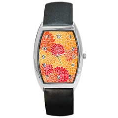 Abstract Art Background Colorful Barrel Style Metal Watch by Celenk