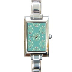 Floral Vintage Royal Frame Pattern Rectangle Italian Charm Watch