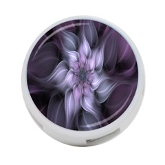 Fractal Flower Lavender Art 4-port Usb Hub (one Side) by Celenk