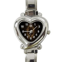 Beads Fractal Abstract Pattern Heart Italian Charm Watch by Celenk