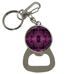 Fractal Magenta Pattern Geometry Button Necklaces by Celenk
