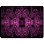 Fractal Magenta Pattern Geometry Double Sided Fleece Blanket (Large)  80 x60  Blanket Front