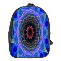 Cosmic Flower Kaleidoscope Art School Bag (large) by Celenk