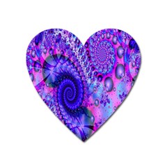 Fractal Fantasy Creative Futuristic Heart Magnet