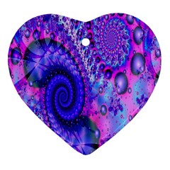 Fractal Fantasy Creative Futuristic Heart Ornament (two Sides) by Celenk