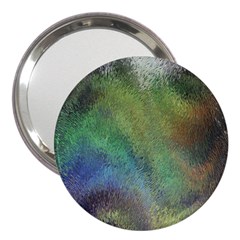 Frosted Glass Background Psychedelic 3  Handbag Mirrors by Celenk