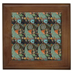 Pattern Background Fish Wallpaper Framed Tiles