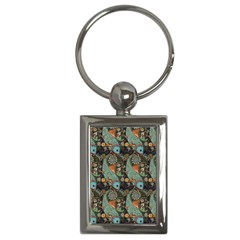 Pattern Background Fish Wallpaper Key Chains (Rectangle) 