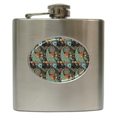 Pattern Background Fish Wallpaper Hip Flask (6 oz)