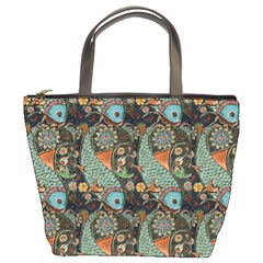 Pattern Background Fish Wallpaper Bucket Bags