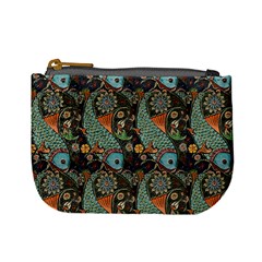 Pattern Background Fish Wallpaper Mini Coin Purses