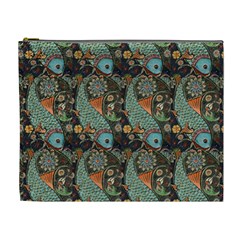 Pattern Background Fish Wallpaper Cosmetic Bag (xl) by Celenk