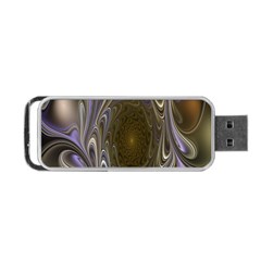 Fractal Waves Whirls Modern Portable Usb Flash (one Side) by Celenk