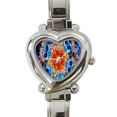 Alchemy Kaleidoscope Pattern Heart Italian Charm Watch by Celenk