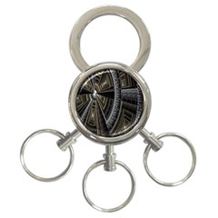 Fractal Circle Circular Geometry 3-ring Key Chains by Celenk