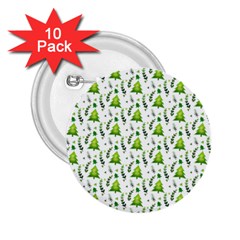 Watercolor Christmas Tree 2 25  Buttons (10 Pack) 