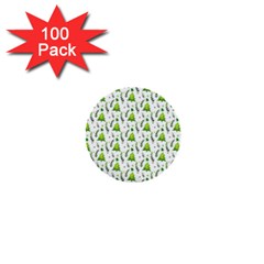Watercolor Christmas Tree 1  Mini Buttons (100 Pack)  by patternstudio