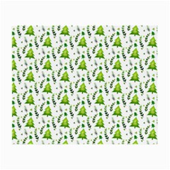 Watercolor Christmas Tree Small Glasses Cloth