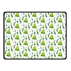 Watercolor Christmas Tree Fleece Blanket (small) by patternstudio