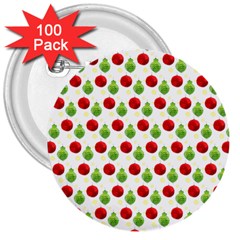 Watercolor Ornaments 3  Buttons (100 Pack)  by patternstudio