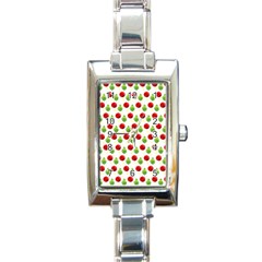 Watercolor Ornaments Rectangle Italian Charm Watch