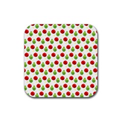 Watercolor Ornaments Rubber Coaster (square)  by patternstudio